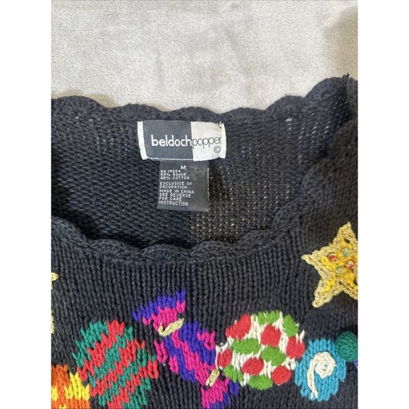 Beldoch Popper Home Sweet Home Ugly Christmas Sweater Women’s GrannyCore Medium - Picture 4 of 9